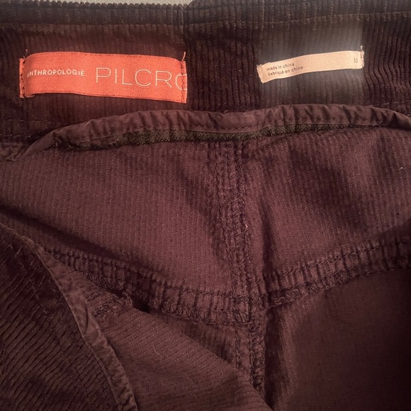 Anthropologie PILCRO Women’s size 30 Corduroy Cargo Pants Black dark whimsigoth - Picture 6 of 7